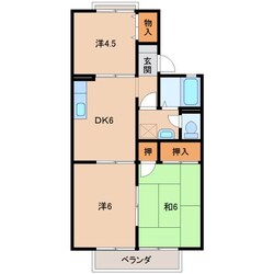 紀伊中ノ島駅 徒歩16分 2階の物件間取画像